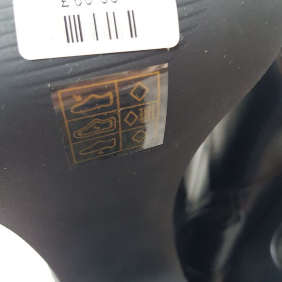 Shellys Nova Platform Boots EU 38 UK 5 Black Sock Vegan PU Party Statement BN - Picture 12 of 15